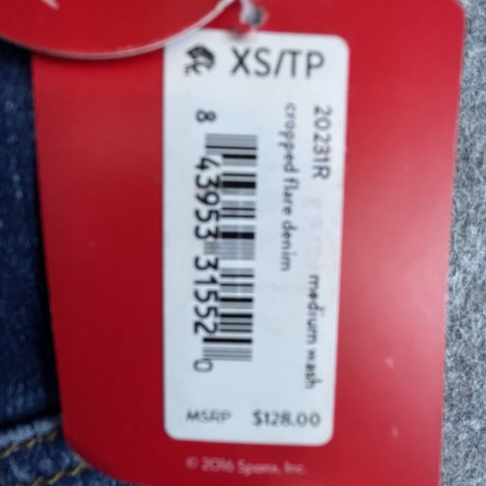 Spanx‎ Jeans Womens Extra Small Cropped Flare Denim Jeggings Stretch - Picture 9 of 9